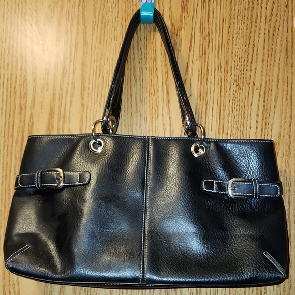 Tommy Hilfiger Black Polyurethane Men's Shoulder Bag